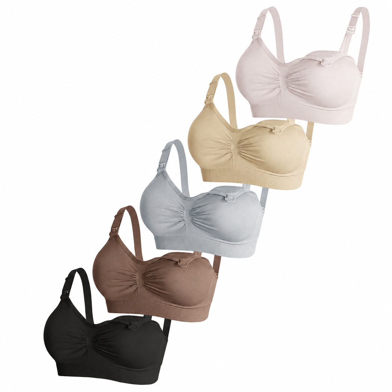 Pack Of 5 Maternity Nursing Wireless Seamless Bras