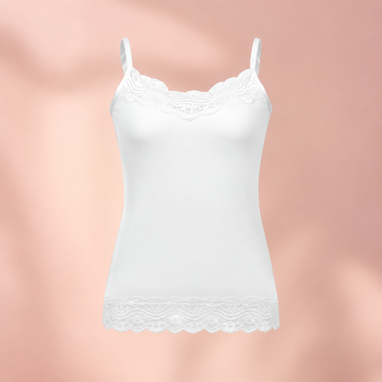 Pack Of 5 Lace Trim Camisole Undershirts For Women