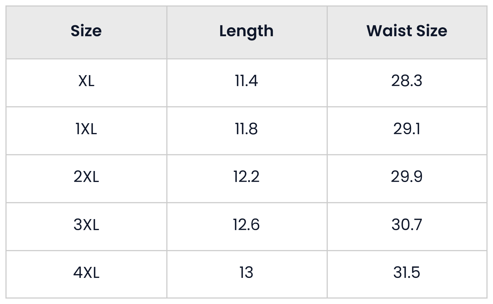 Size Chart for Pack Of 18 Assorted Plus Size Briefs Panties For Women