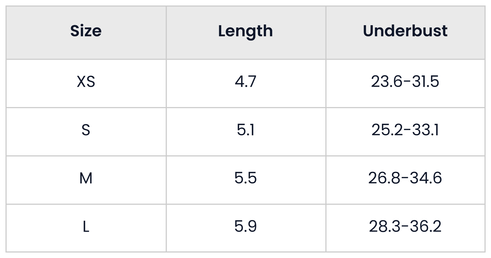 Size Chart for Pack Of 6 Lace Push Up Underwire Bras For Women