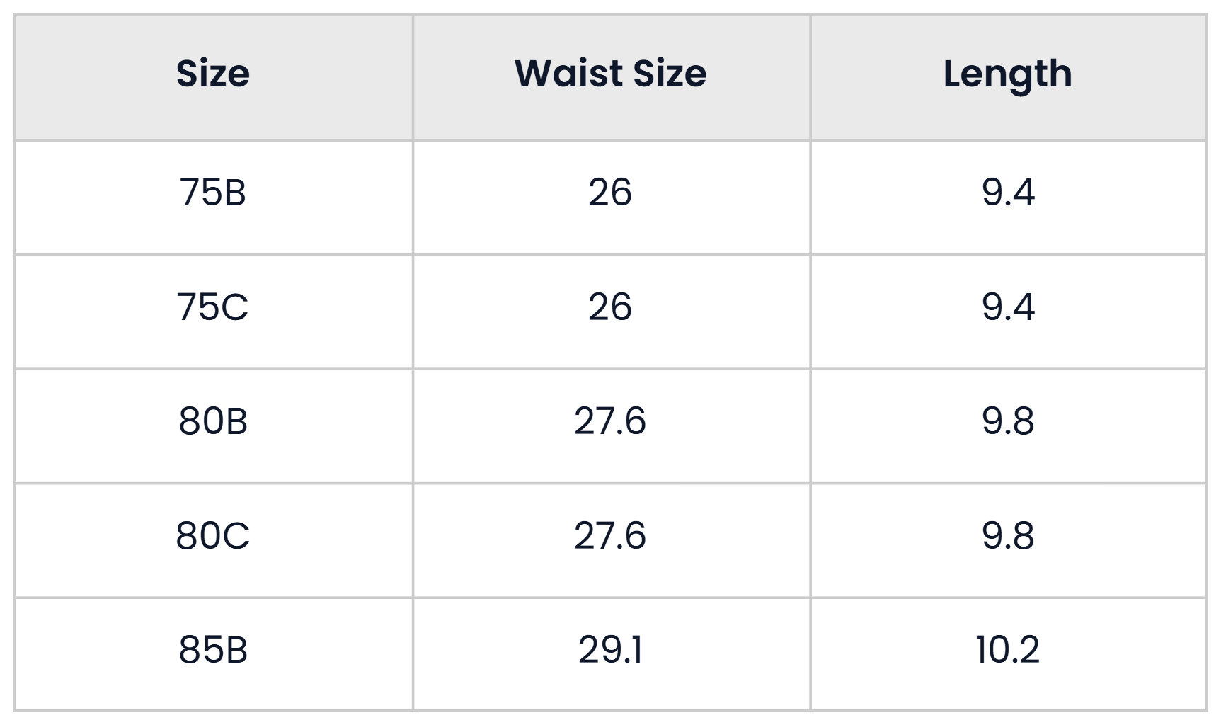 Pant Size Chart for Pack Of 6 Lace Bra And Panty Sets With Bow Decor