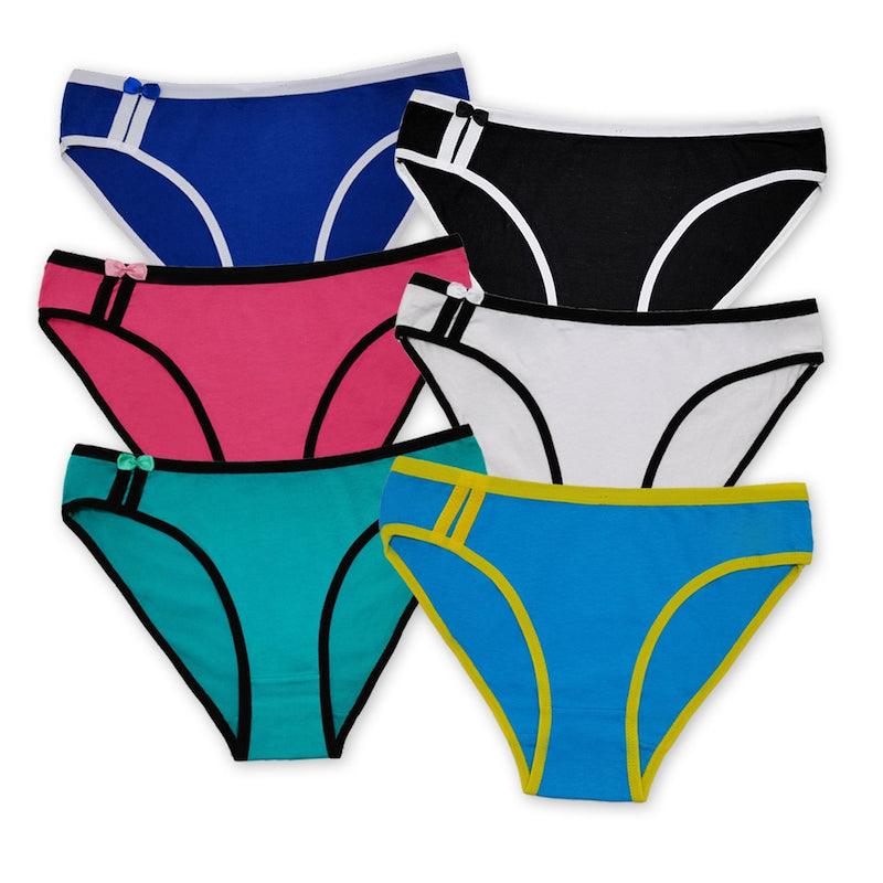 Solid Color 6 Pieces Underwear Set - Comfy Women Underwear