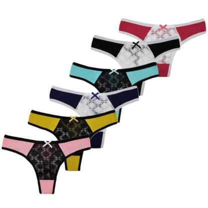 Women Solid Color Lace Transparent G String Panties - Comfy Women Underwear