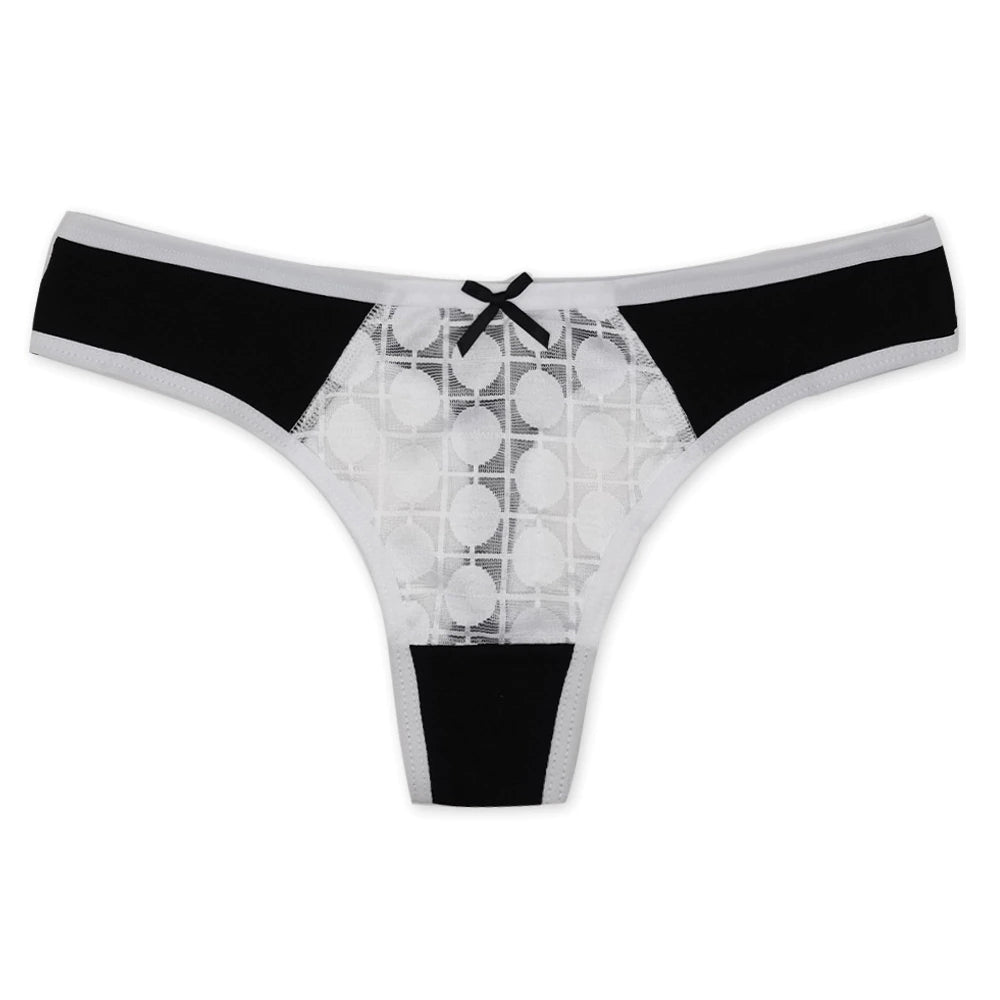 Women Solid Color Lace Transparent G String Panties-Comfy Women Underwear