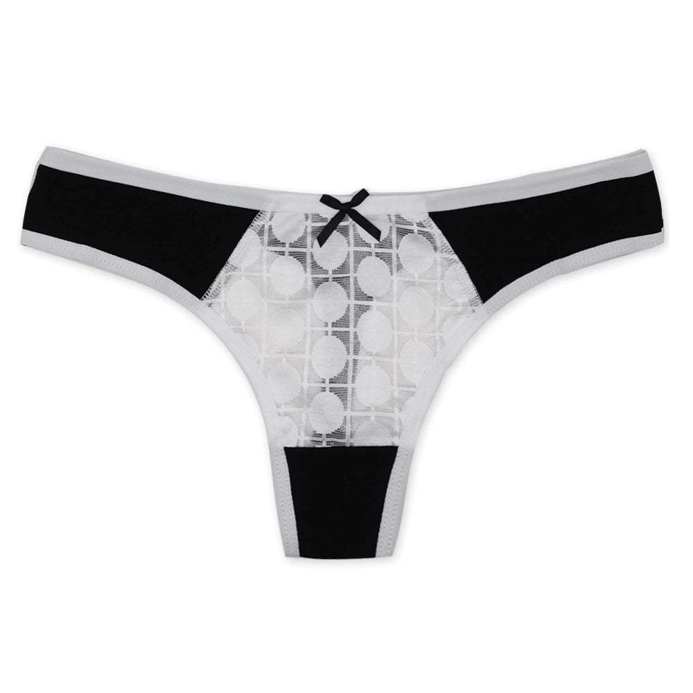 Women Solid Color Lace Transparent G String Panties - Comfy Women Underwear