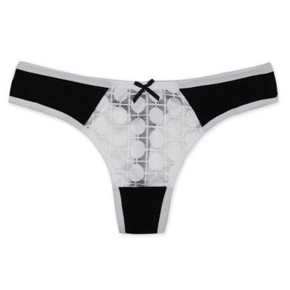 Women Solid Color Lace Transparent G String Panties - Comfy Women Underwear
