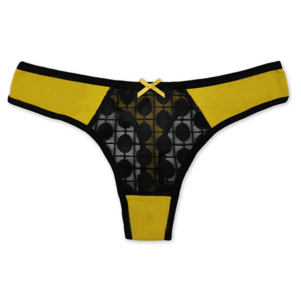 Women Solid Color Lace Transparent G String Panties-Comfy Women Underwear