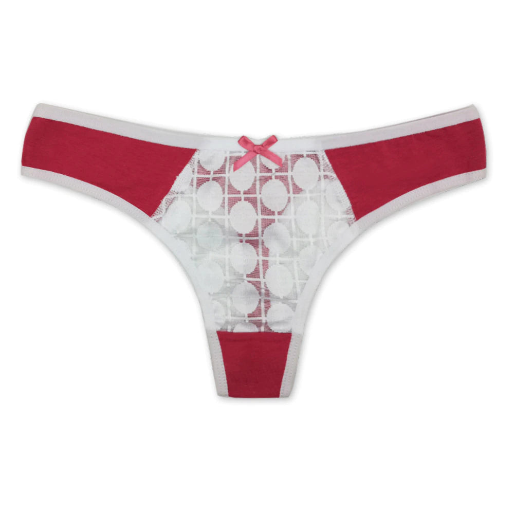 Women Solid Color Lace Transparent G String Panties-Comfy Women Underwear