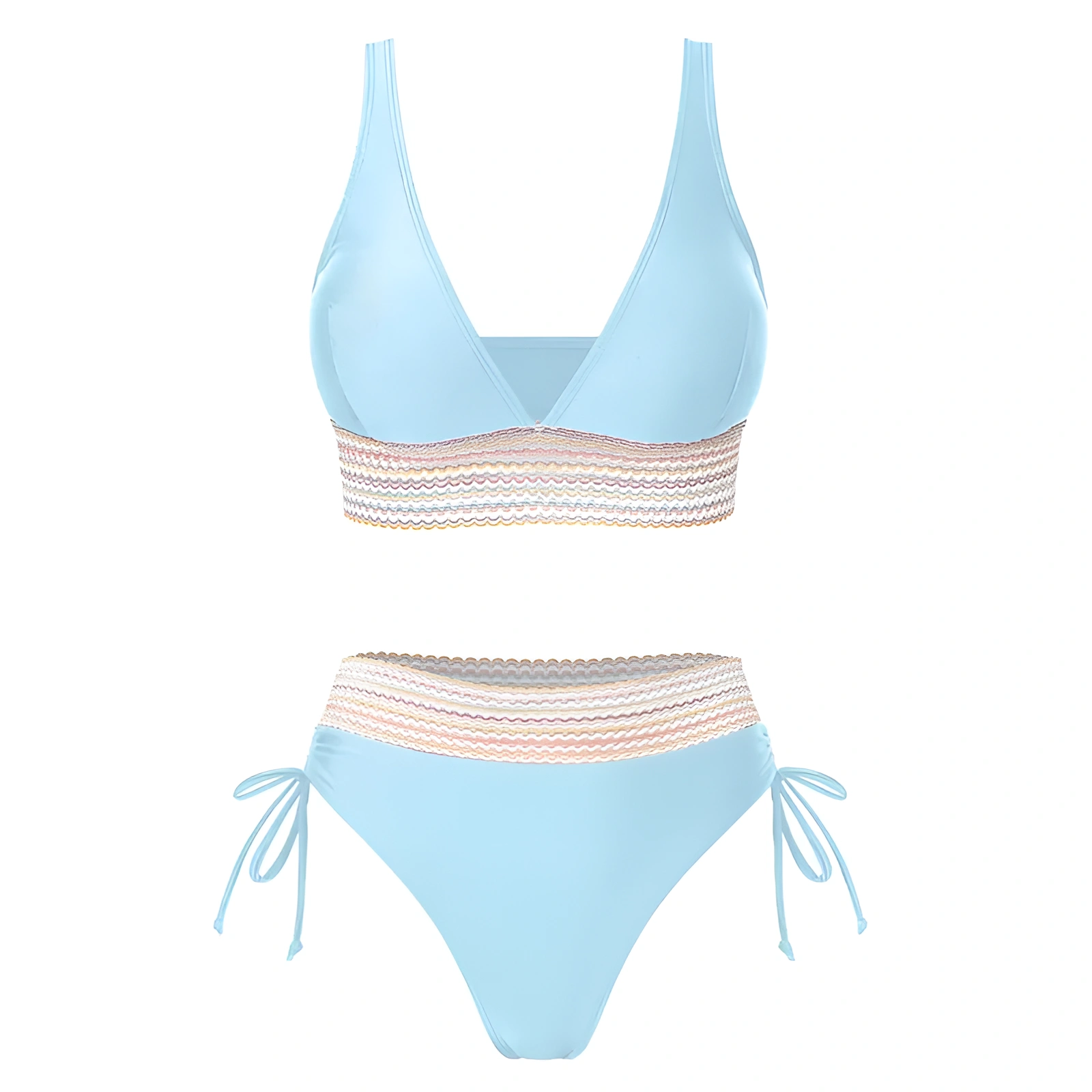 2 Piece Triangle Swimsuit Set For Women