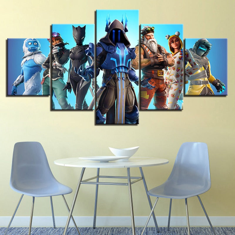 Fortnite 5 Piece Canvas Wall Art Set Waterproof UV 2 2a856371 6899 40e1 9f0d 