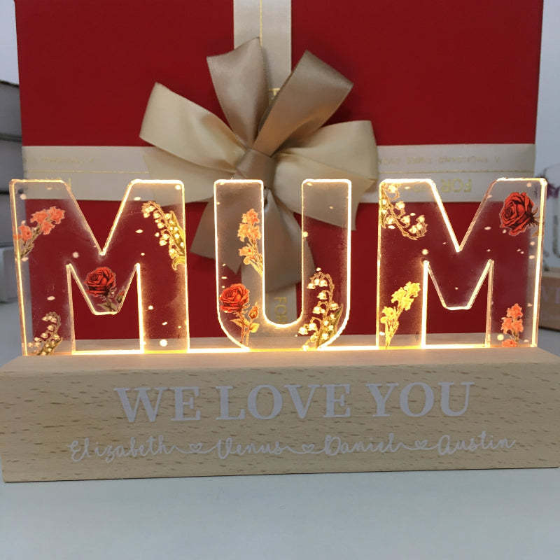 Custom Flower Printed LED Night Light