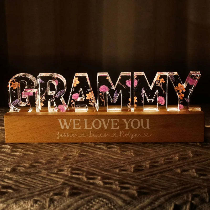 Custom Flower Printed LED Night Light