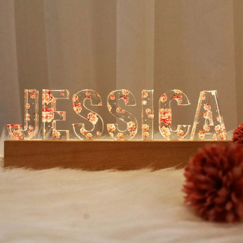 Custom Flower Printed LED Night Light
