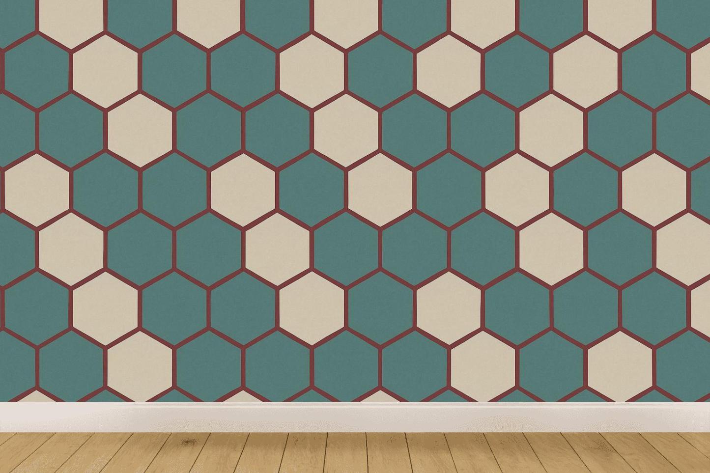 Hex Drift Lattice Remix wallpapers for interior design