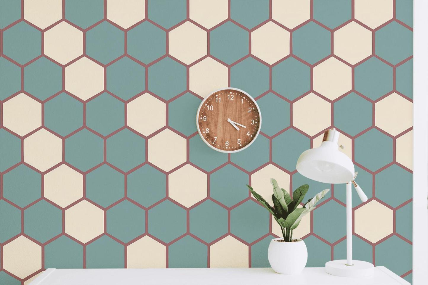 Hex Drift Lattice Remix wallpapers for interior design