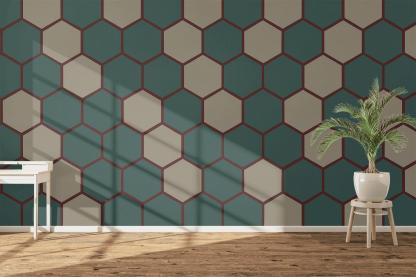 Hex Drift Lattice Remix wallpapers for interior design