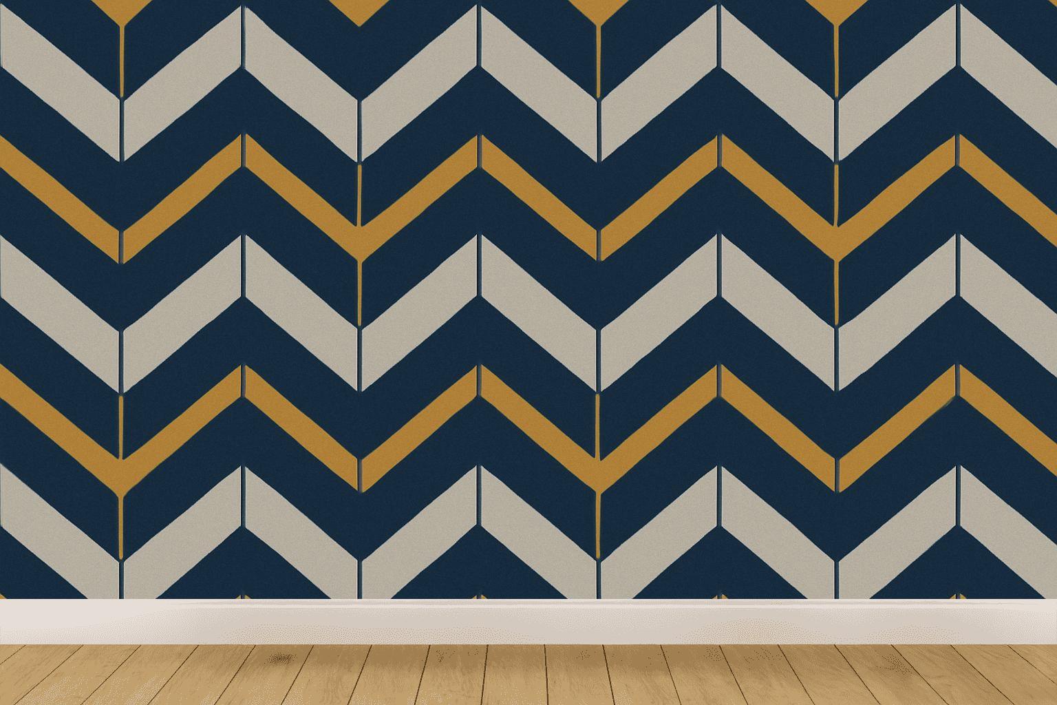 Chevron Offset Chorus trendy peel wallpapers