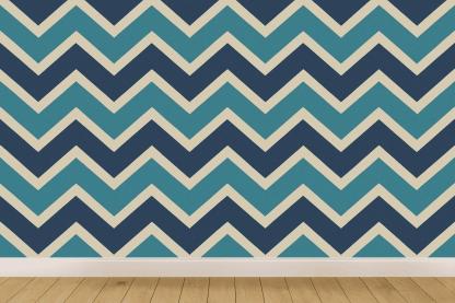 Modular Chevron Tidal designer printed wallpapers