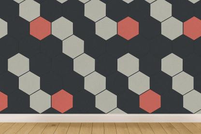 Hex Drift Lattice Study designer printed wallpapers
