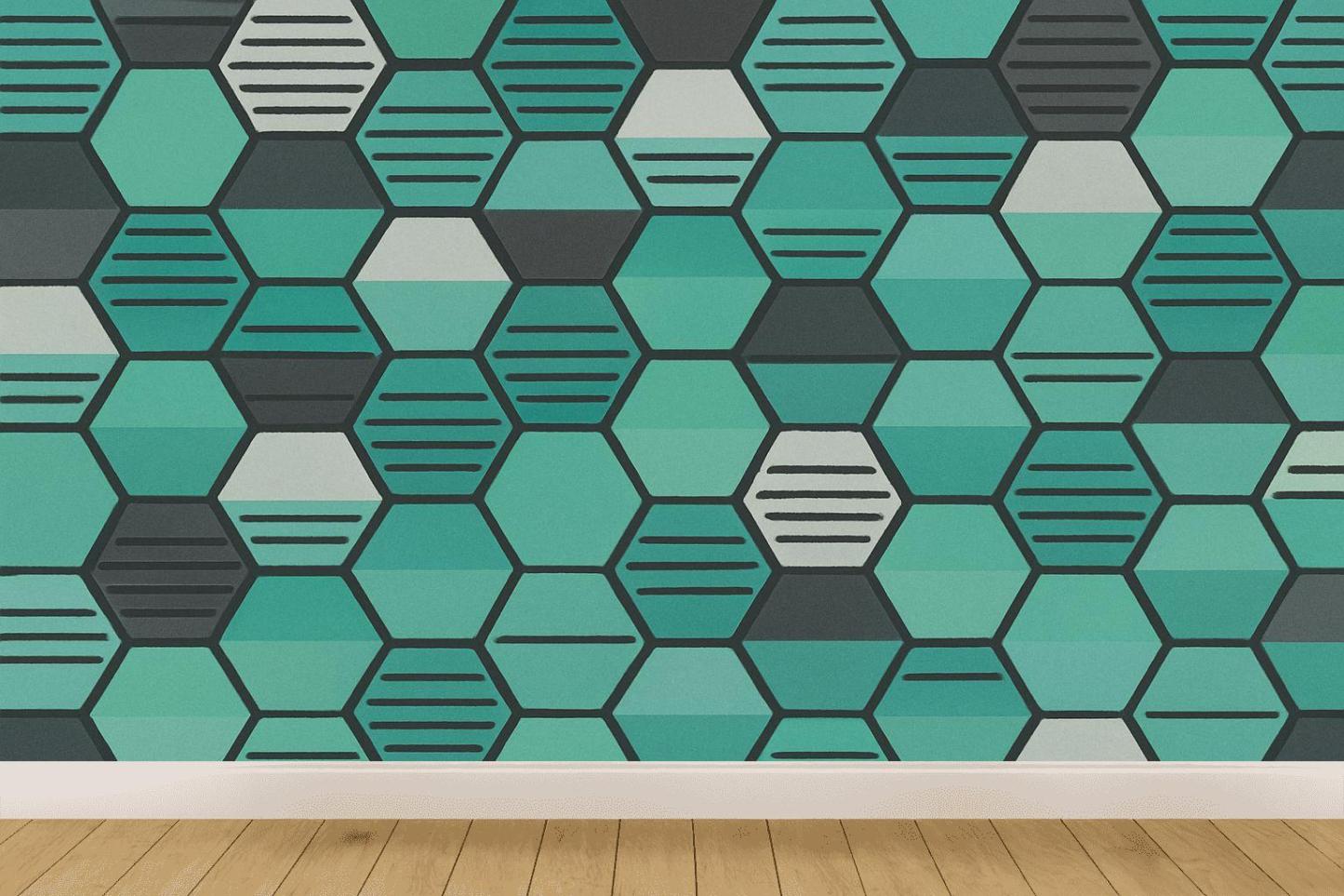 Hex Tiling Driftwave premium wall decorations