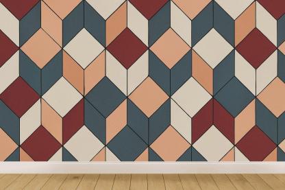 Stacked Rhombus Array wallpapers for interior design