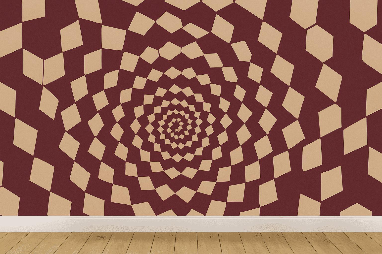 Modular Hex Spiral trendy peel wallpapers