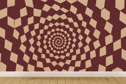 Modular Hex Spiral trendy peel wallpapers