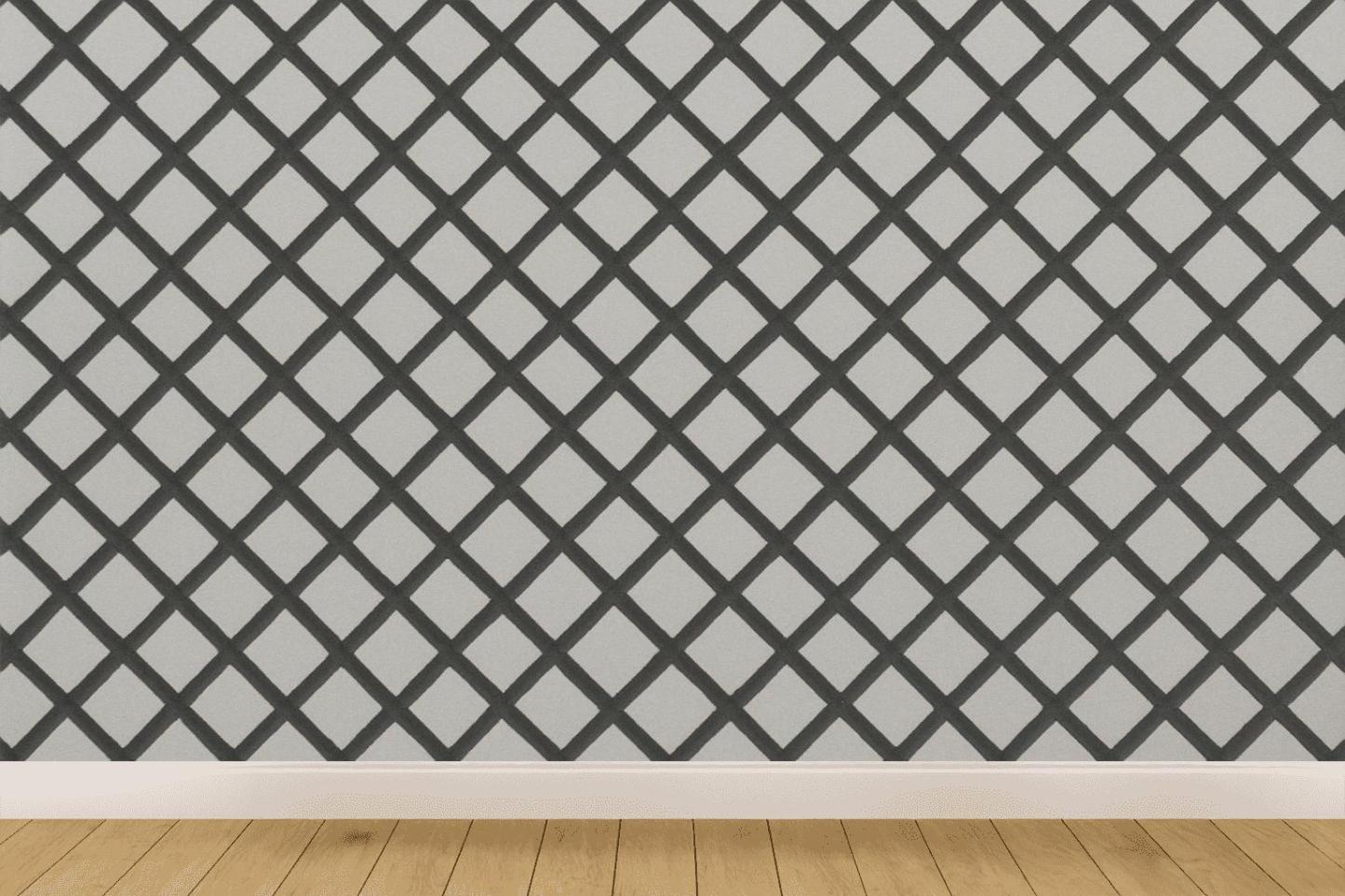 Diagonal Lattice Rhythm wallpapers for interior design
