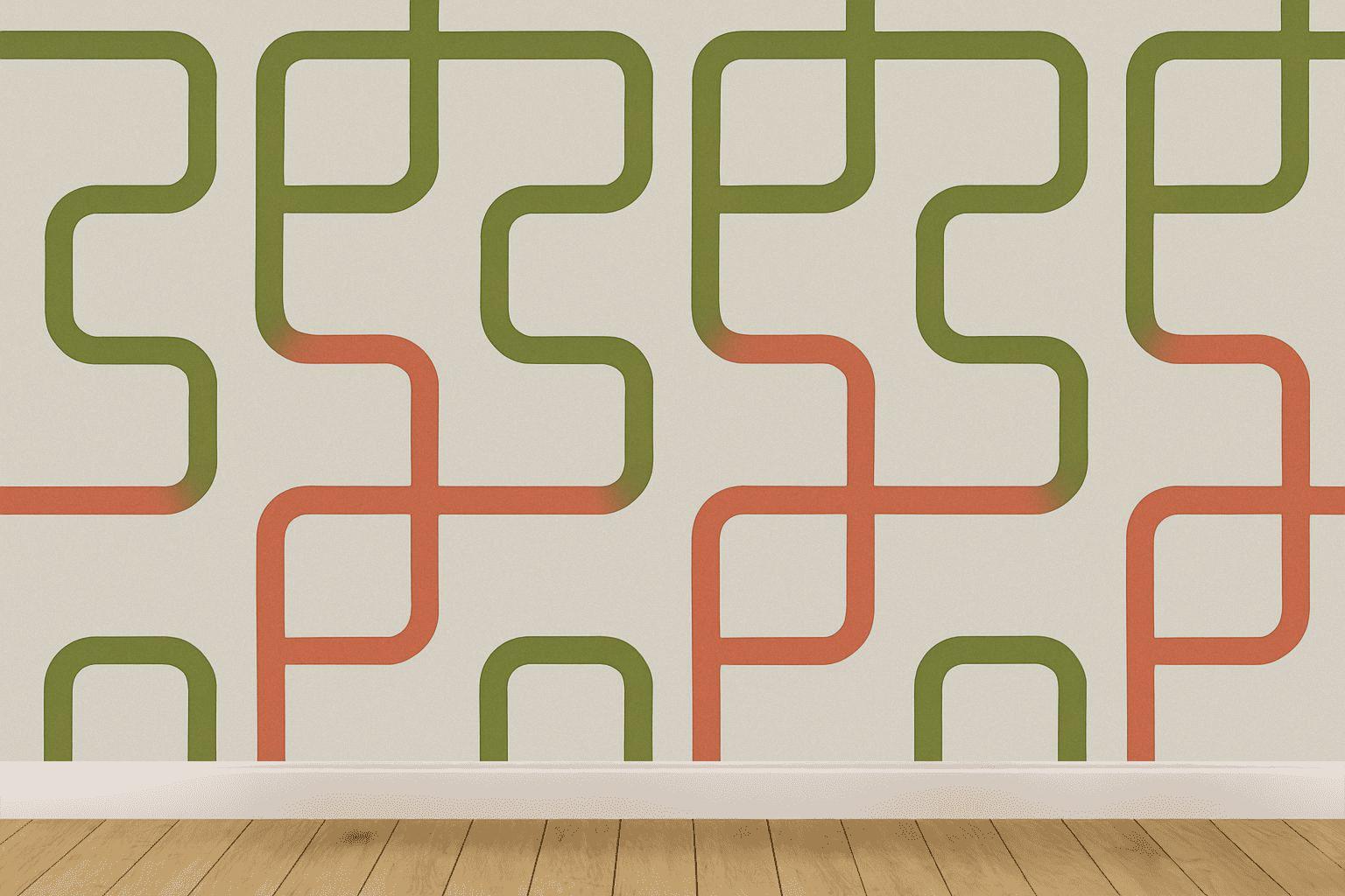 Bent Grid Flowline trendy peel wallpapers