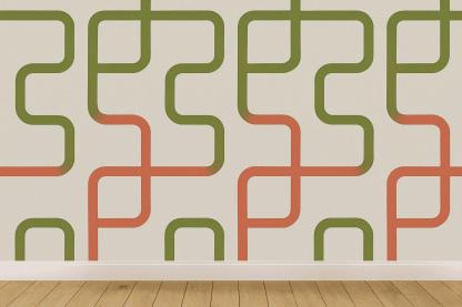 Bent Grid Flowline trendy peel wallpapers