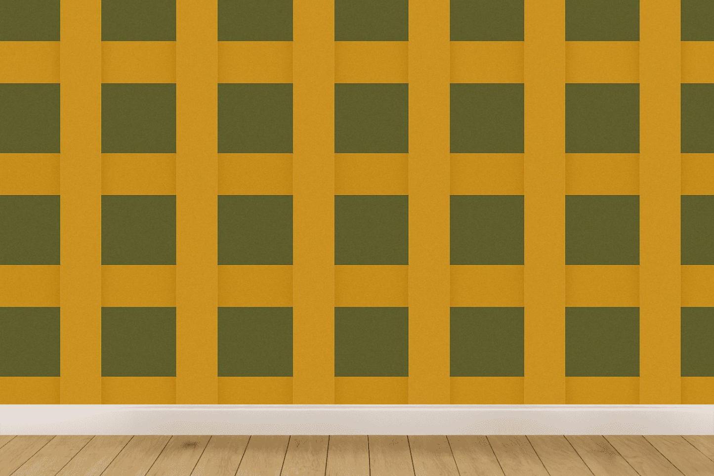 Orthogonal Band Lattice personalized wall coverings