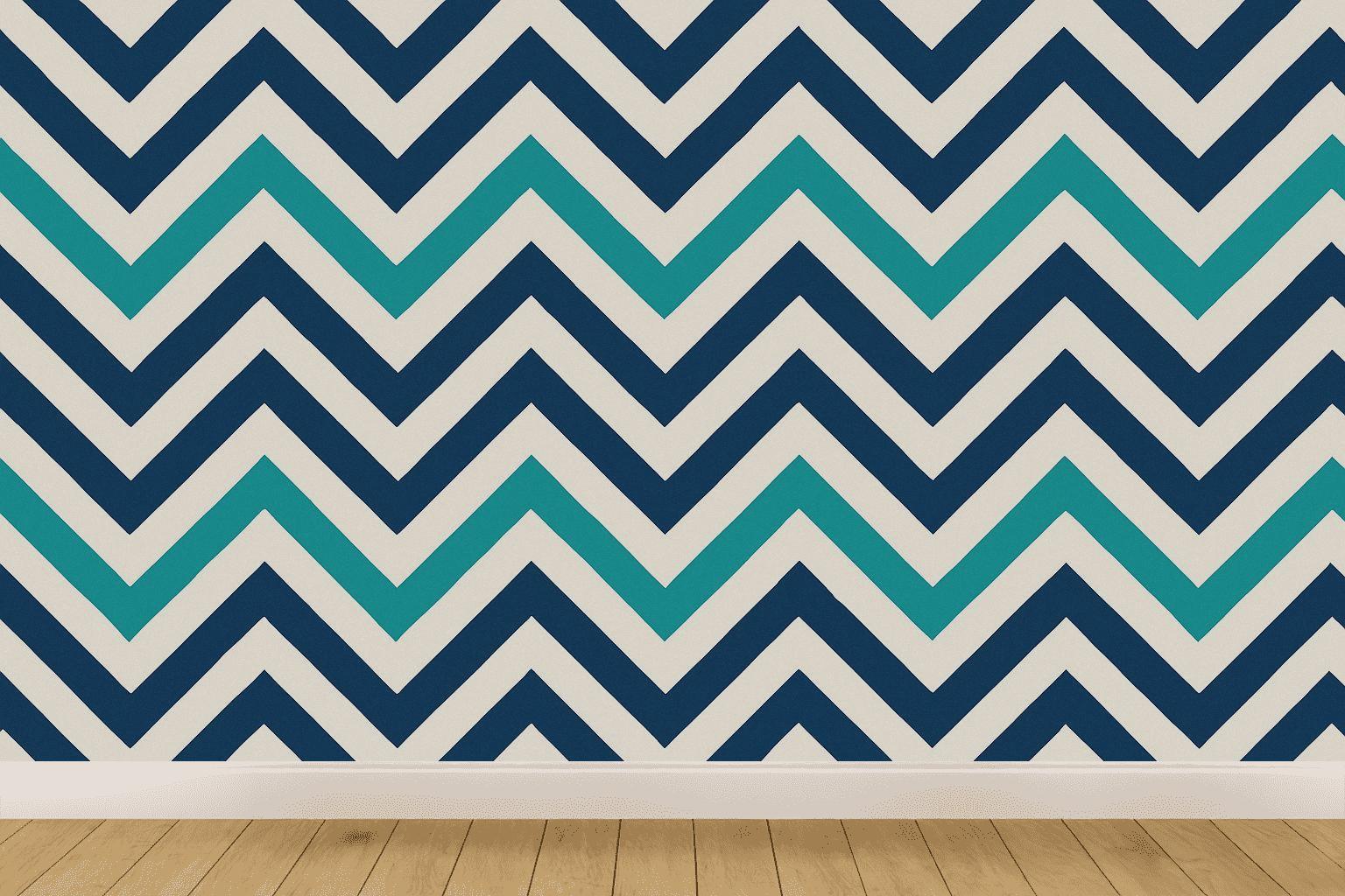 Offset Chevron Chorus decorative wall murals