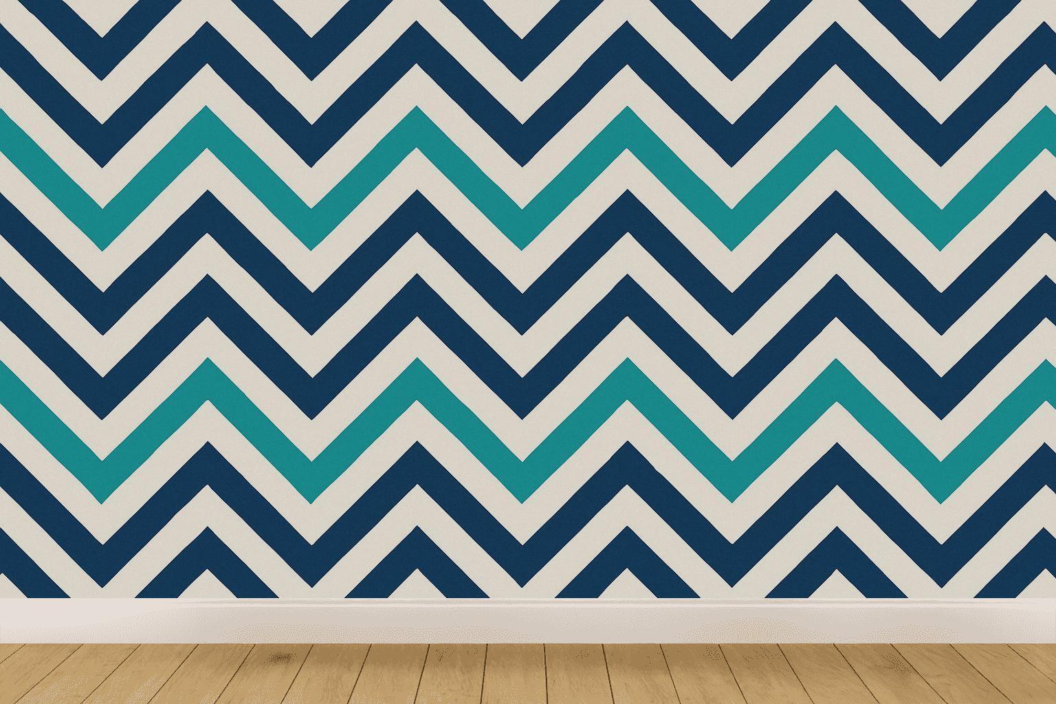 Offset Chevron Chorus decorative wall murals