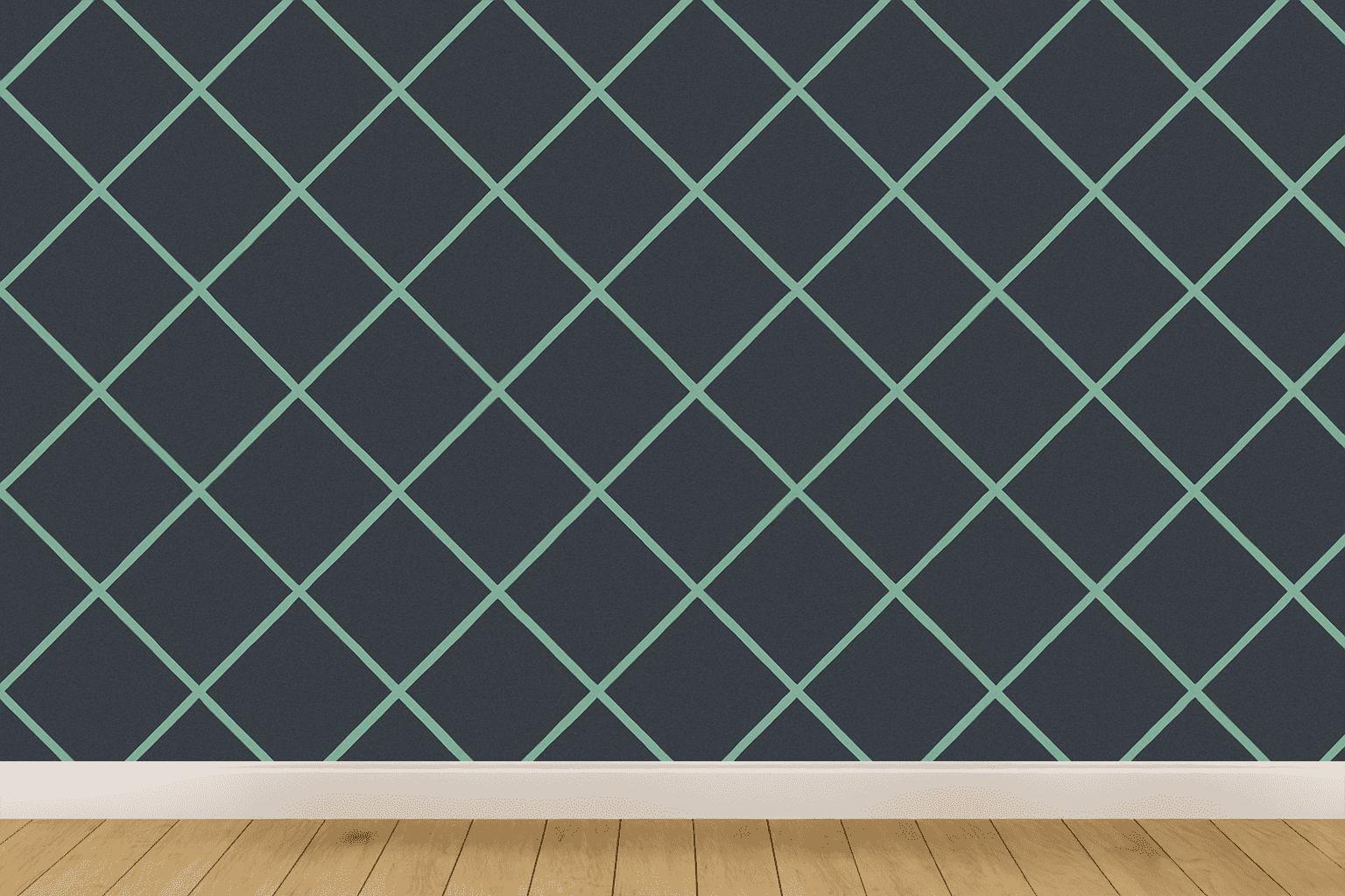 Diamond Grid Overlay wallpapers for interior design