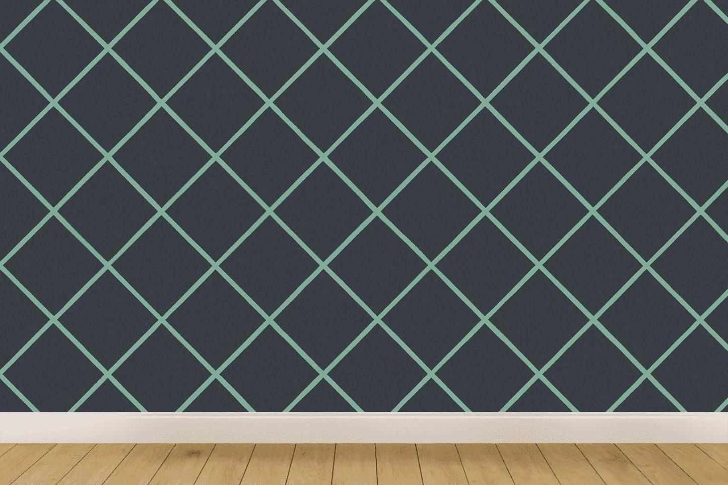 Diamond Grid Overlay wallpapers for interior design