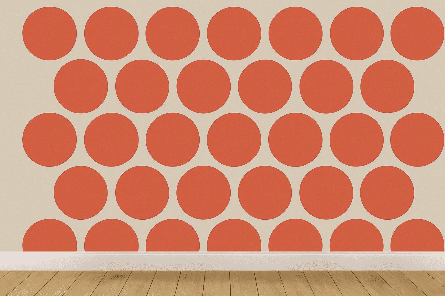 Staggered Circular Mosaic personalized wall coverings