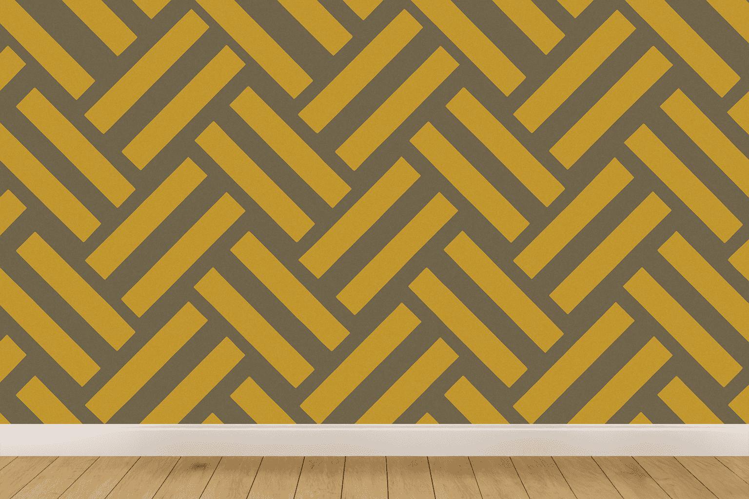Herringbone Band Fusion personalized wall coverings