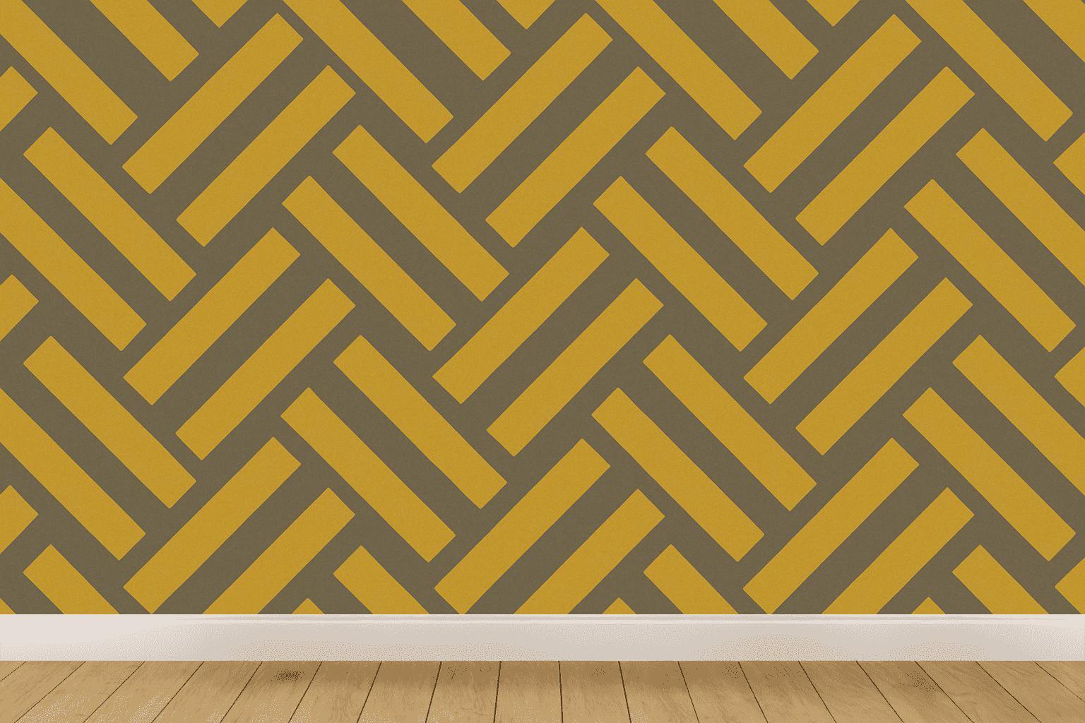 Herringbone Band Fusion personalized wall coverings