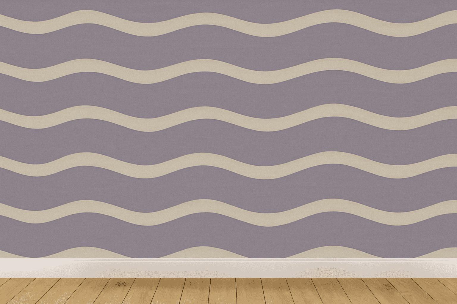 Stacked Wavelet Stripes designer printed wallpapers