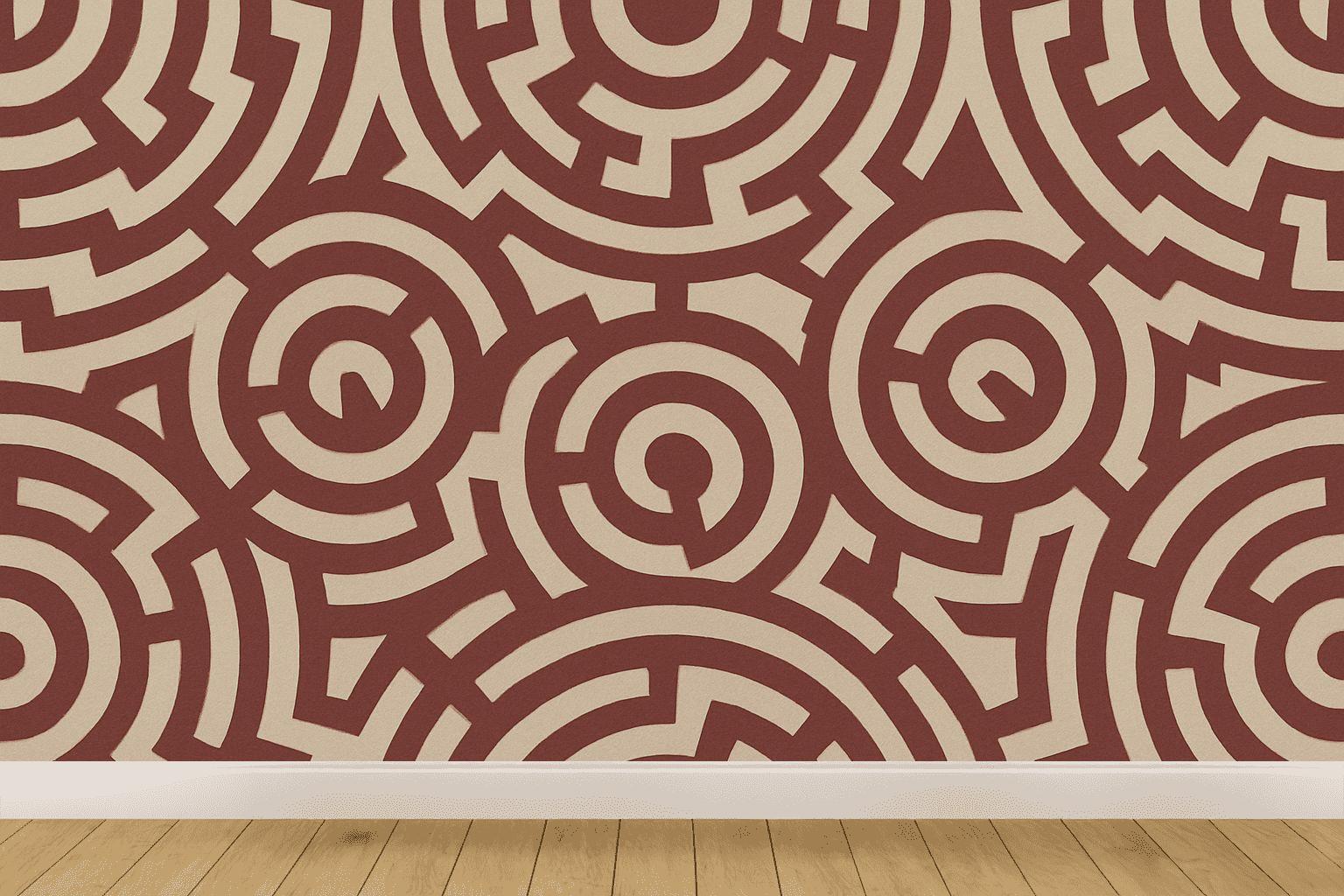 Radial Step Sequence personalized wall coverings