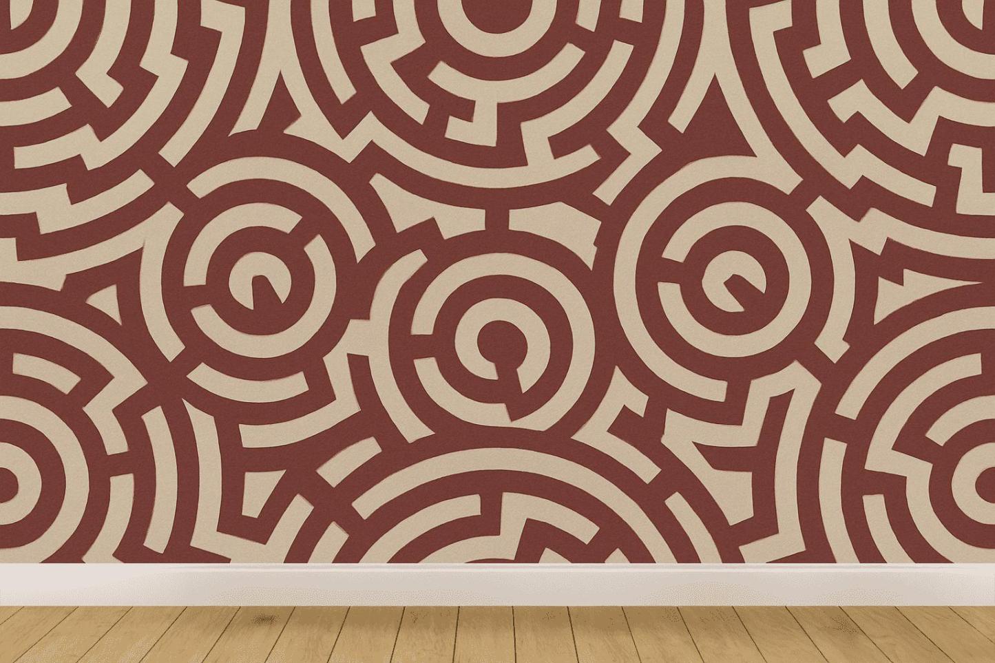 Radial Step Sequence personalized wall coverings