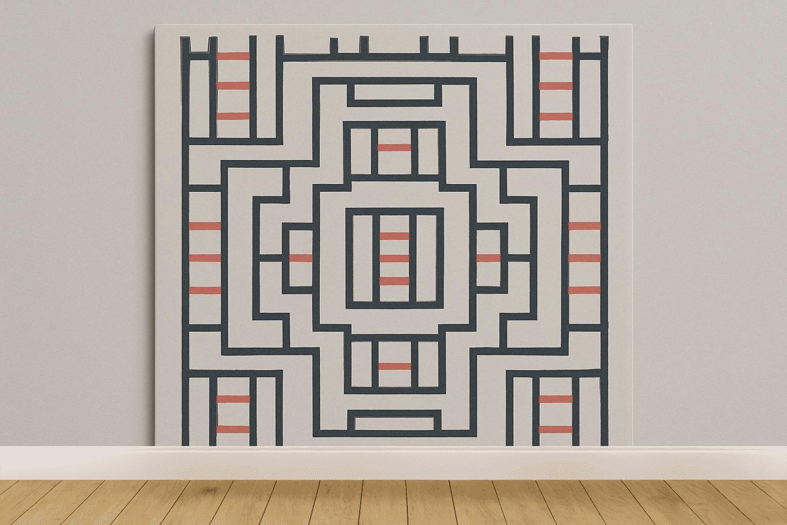 Recursive Edge Ladder designer printed wallpapers