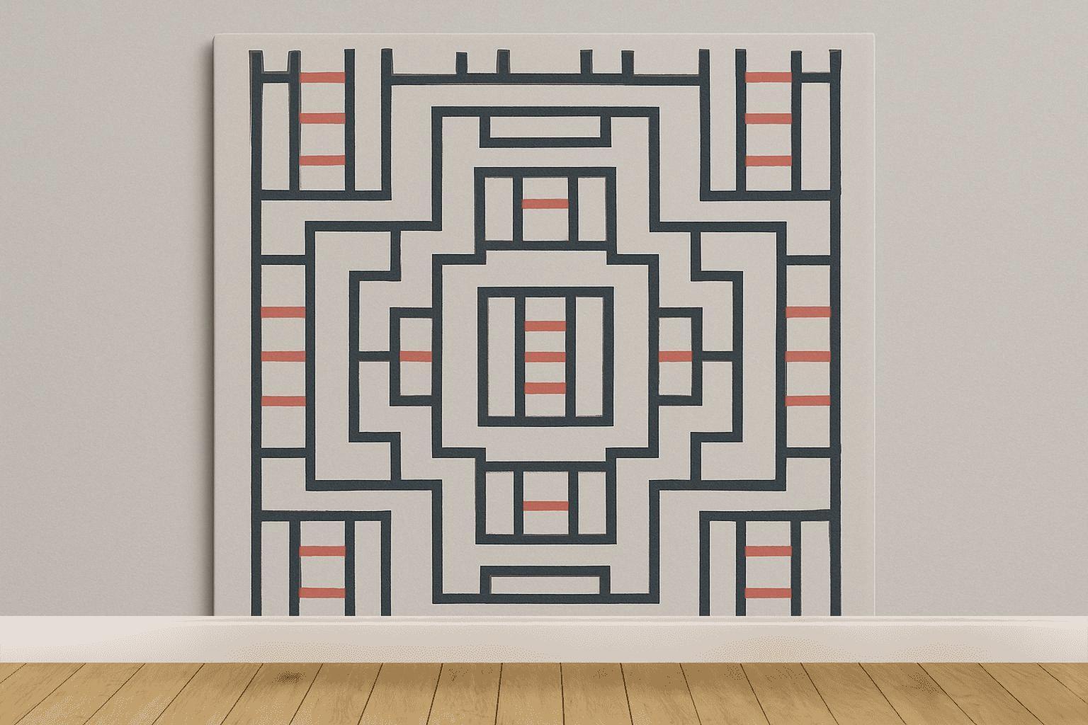 Recursive Edge Ladder designer printed wallpapers