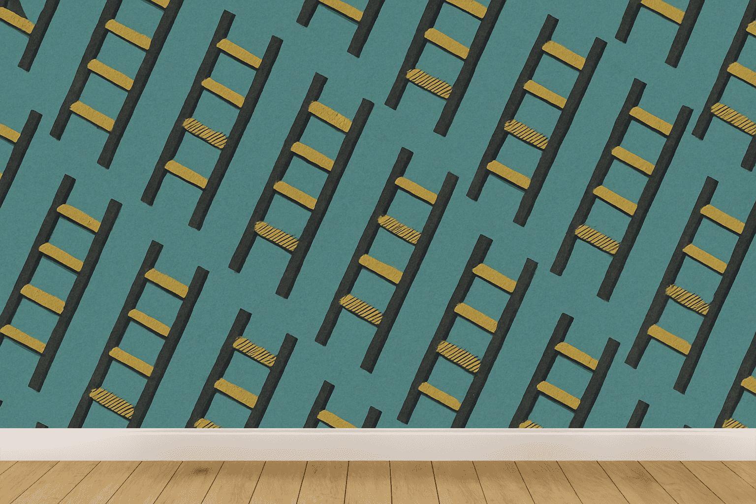 Diagonal Ladder Sweep personalized wall coverings