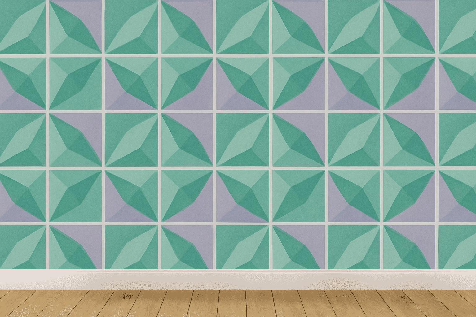 Faceted Quilt Array decorative wall murals