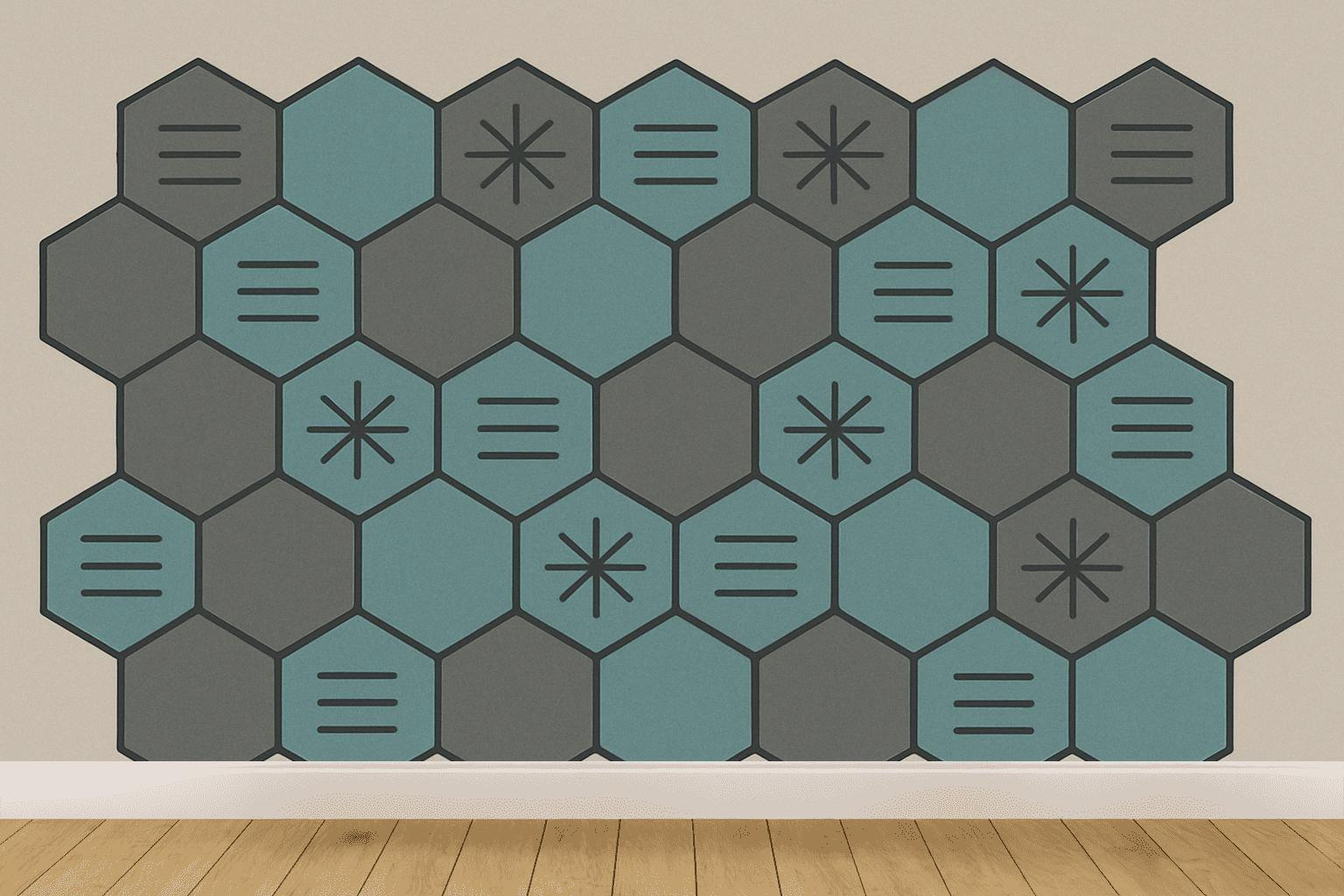 Driftwave Hex Tiling trendy peel wallpapers