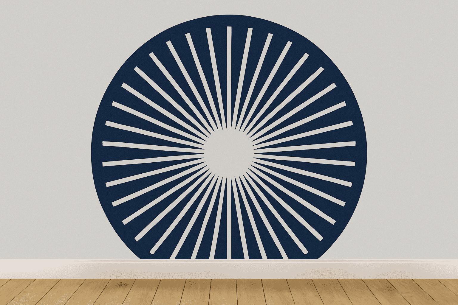 Radial Spoke Register Geometry personalized wall coverings