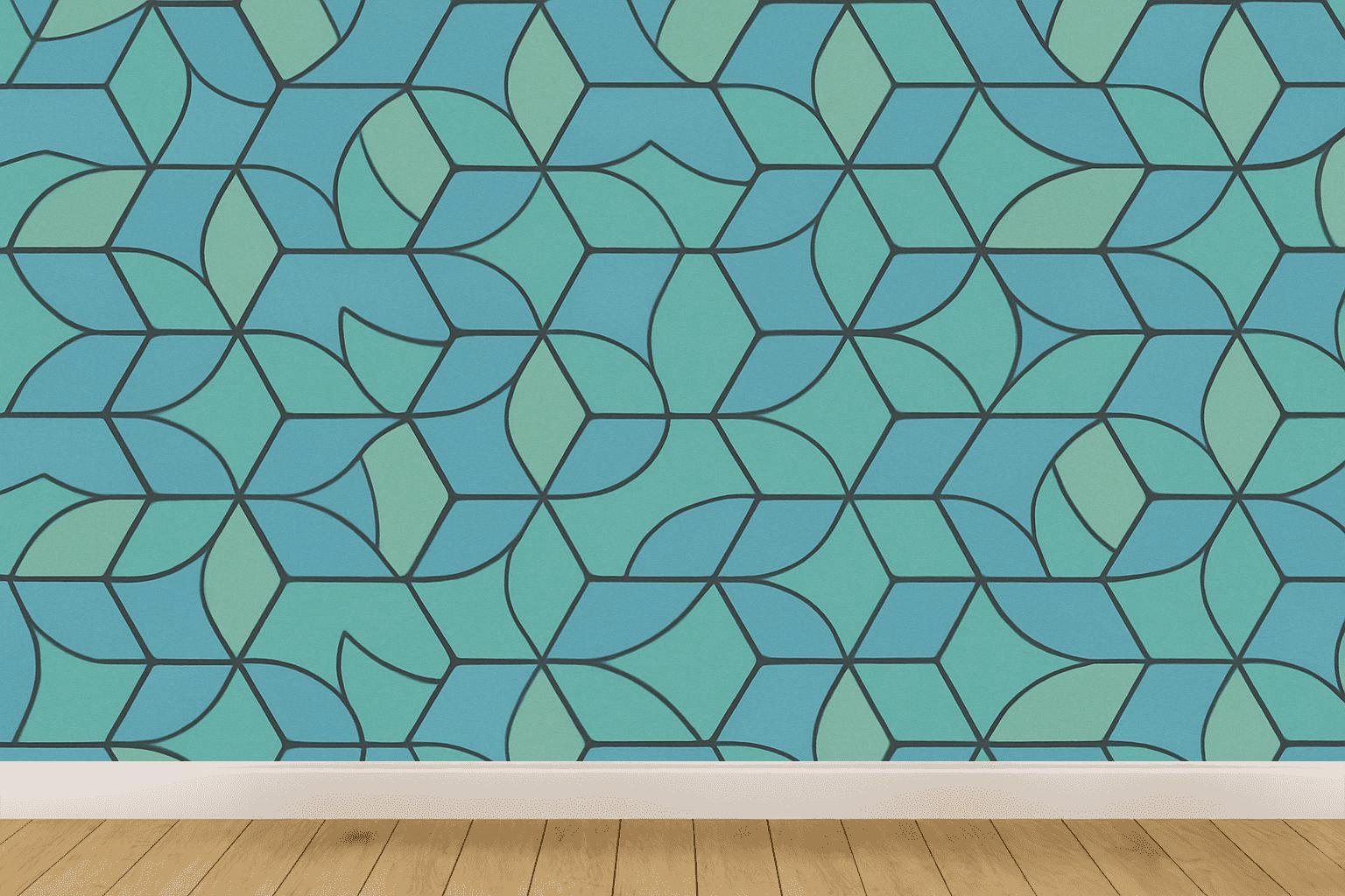 Hex Driftwave Tiling designer printed wallpapers