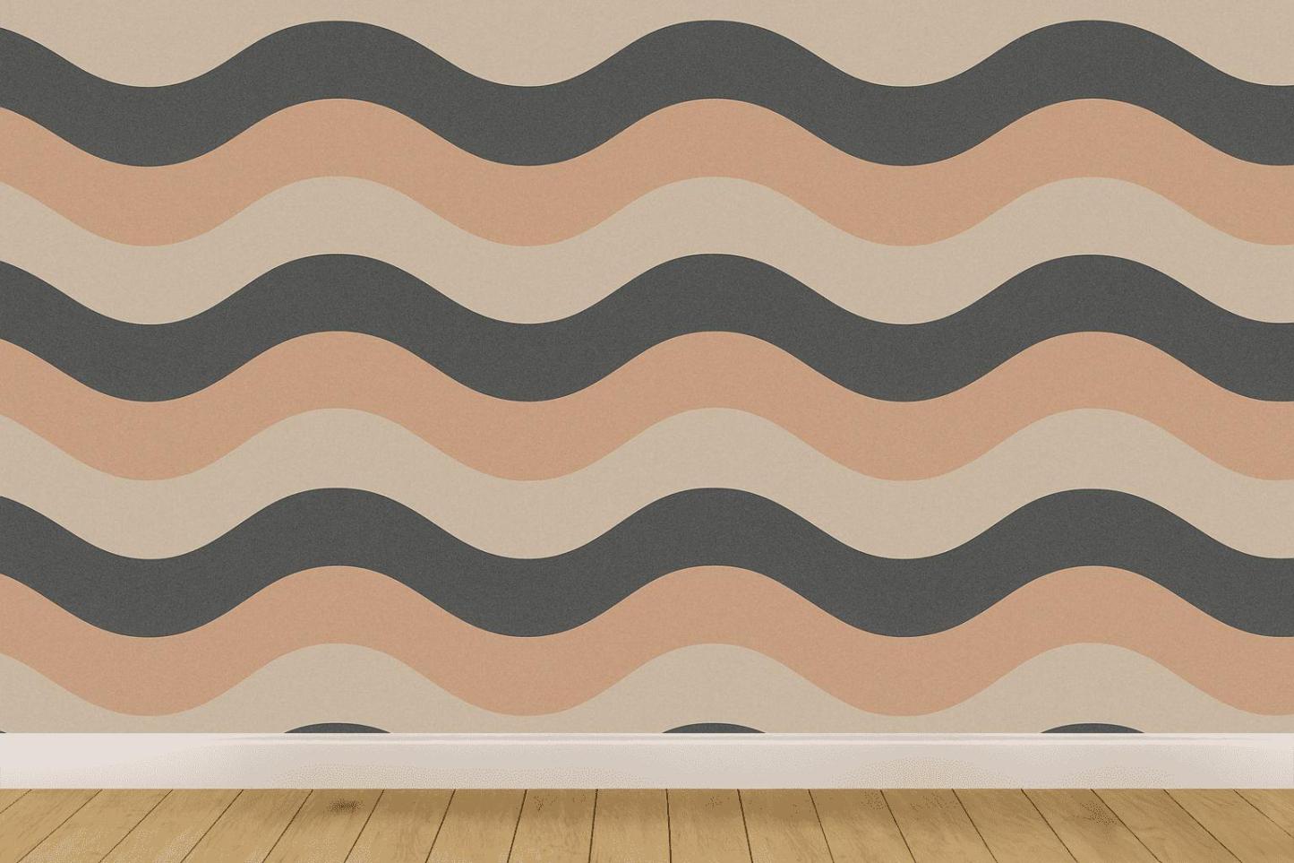 Rhythmic Sine Stripe Sequence stylish home wallpapers