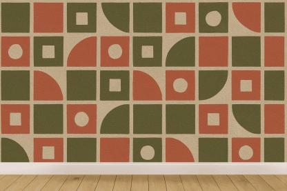 Iterative Cell Quilt designer printed wallpapers